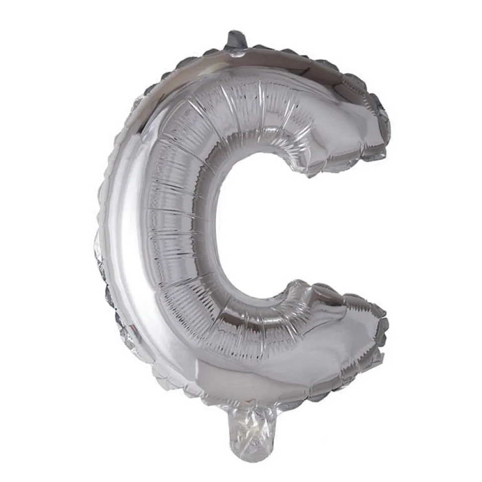Folieballong Bokstav Sølv 41cm