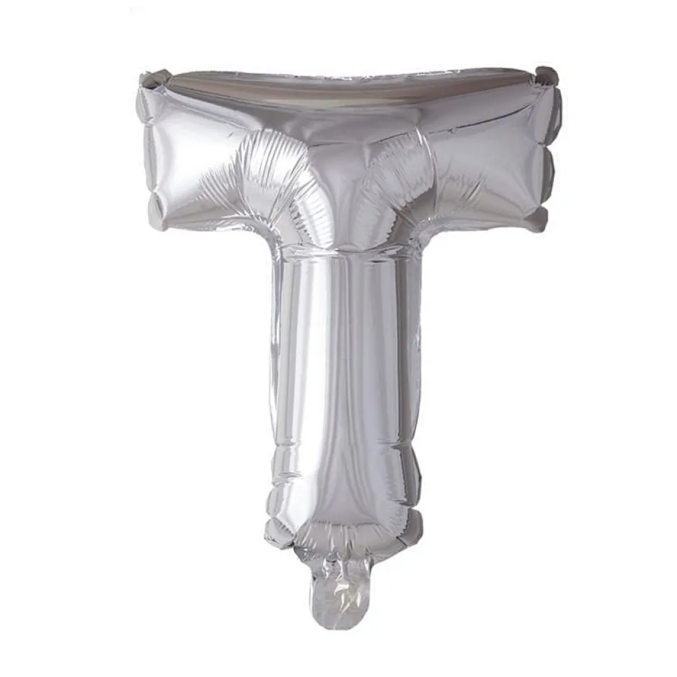 Folieballong Bokstav Sølv 41cm