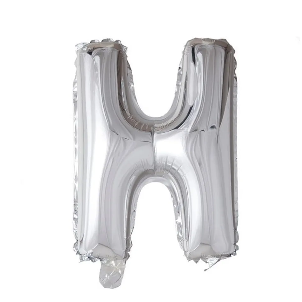 Folieballong Bokstav Sølv 41cm
