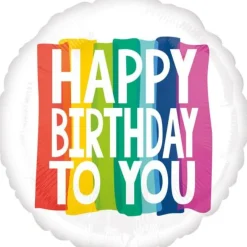 Folieballong Jumbo Happy Birthday To You Regnbue