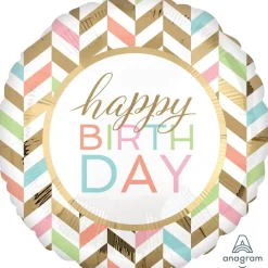 Folieballong Jumbo Happy Birthday Pastel Celebration