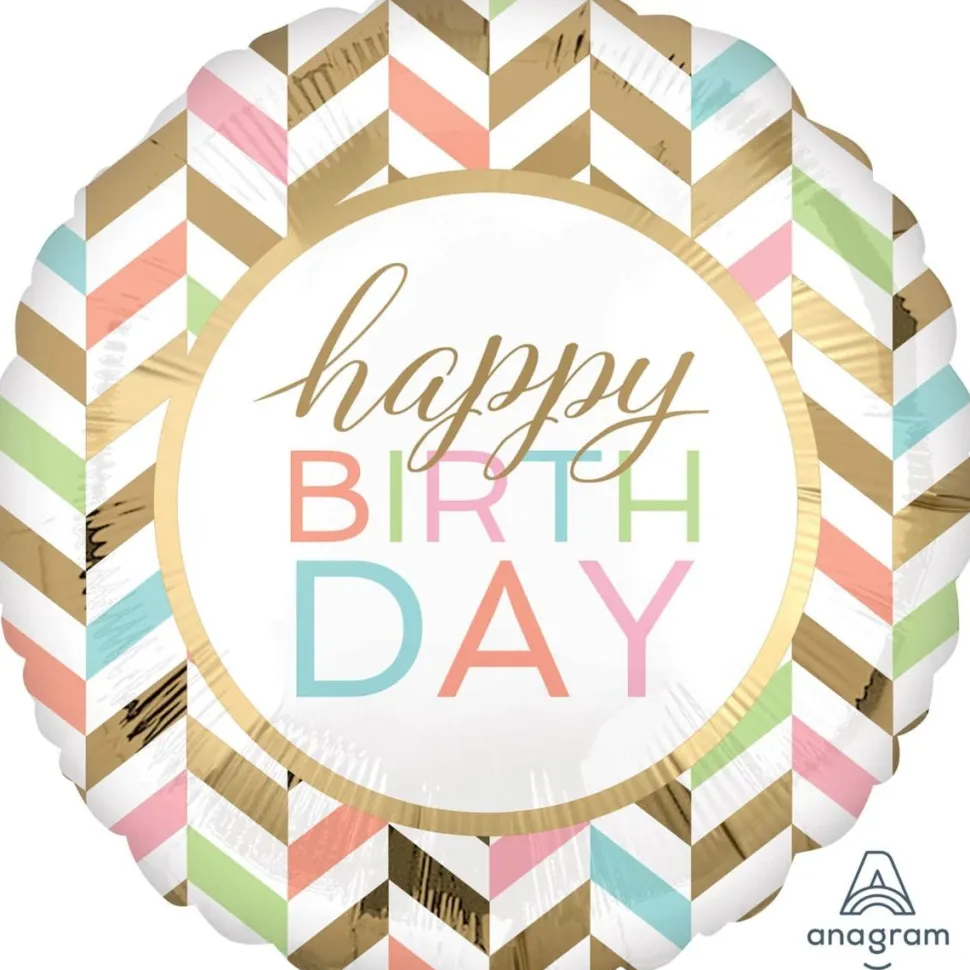 Folieballong Jumbo Happy Birthday Pastel Celebration