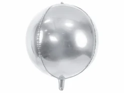 Folieballong Orb Ball, Sølv