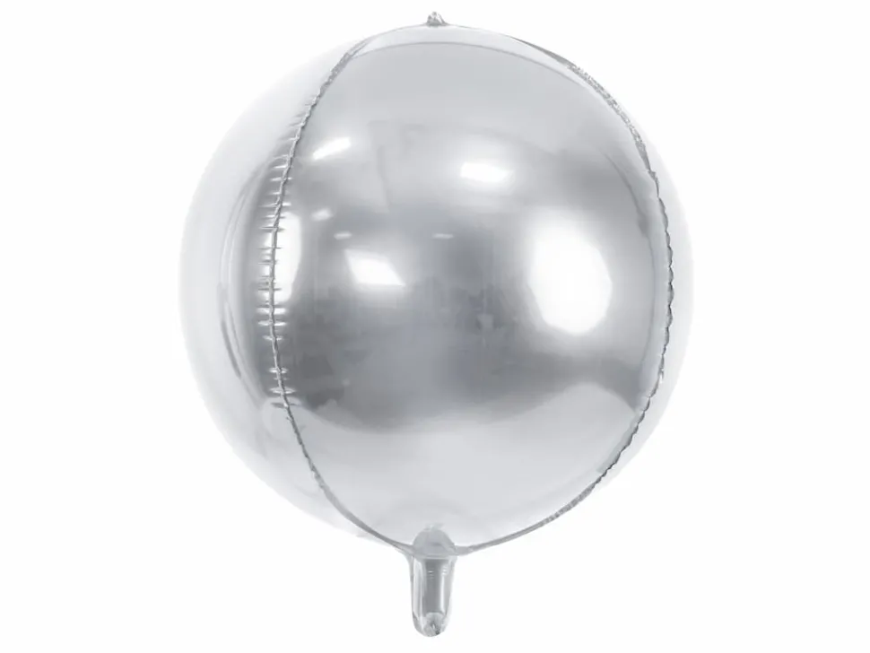 Folieballong Orb Ball, Sølv