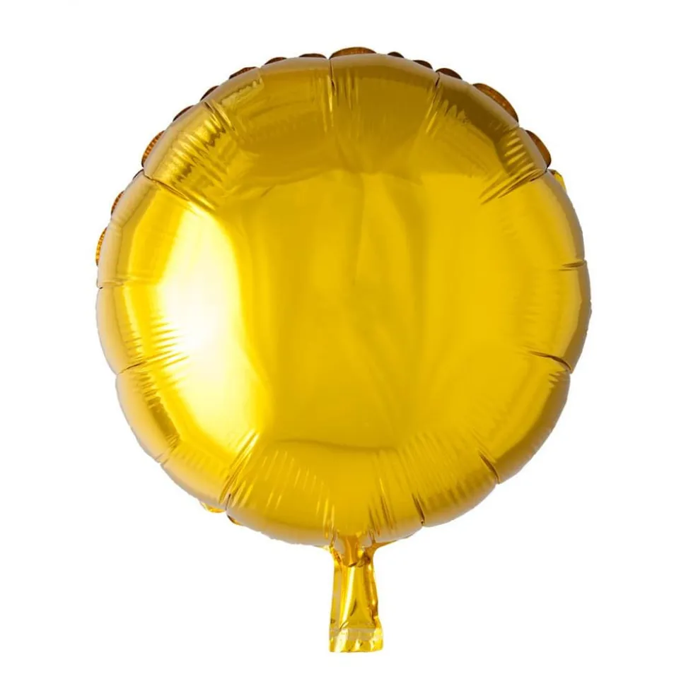 Folieballong Rund Gull, 46 cm