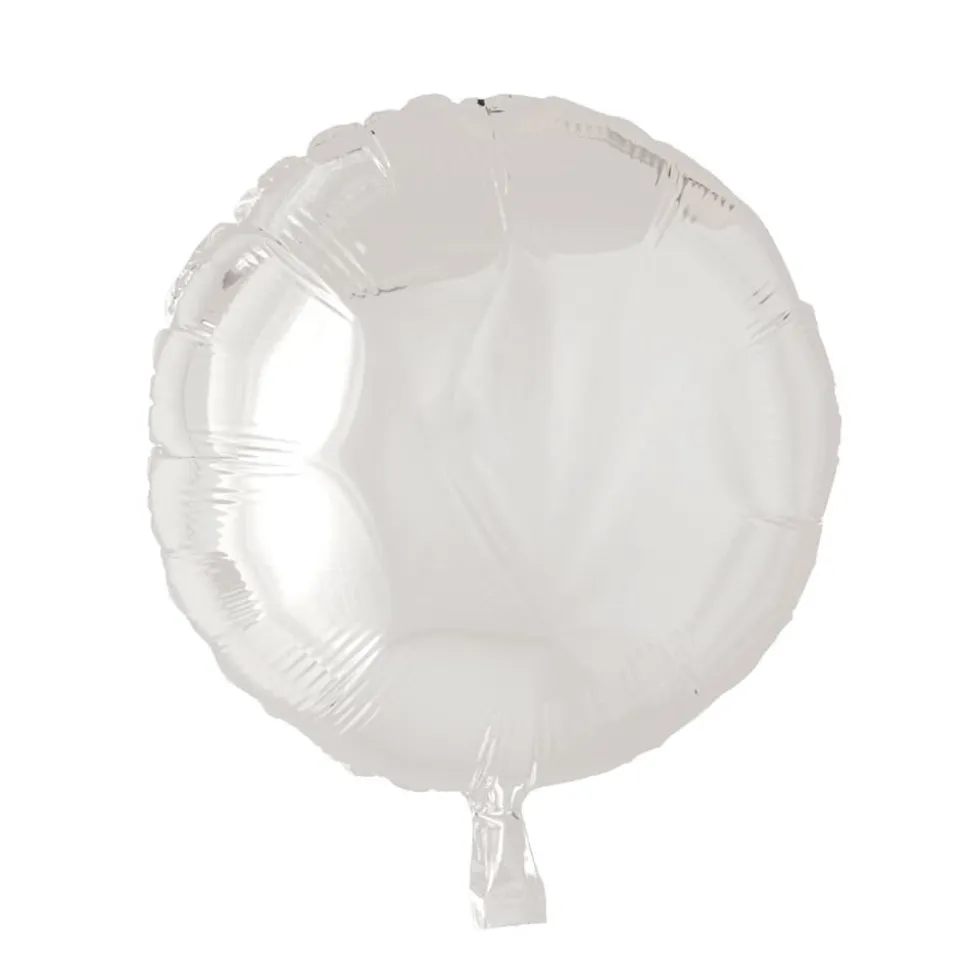 Folieballong Rund Hvit, 46 cm