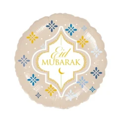 Folieballong Stadard Eid Mubarak Beige