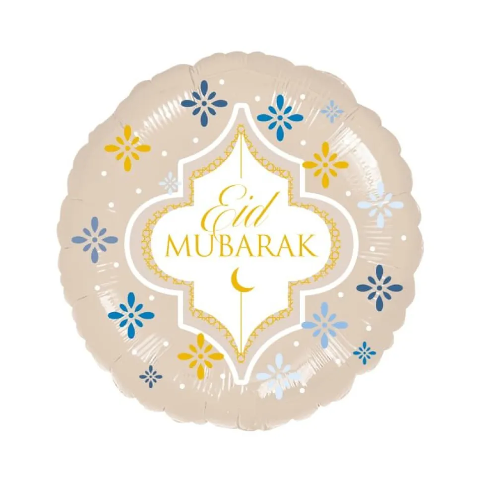 Folieballong Stadard Eid Mubarak Beige