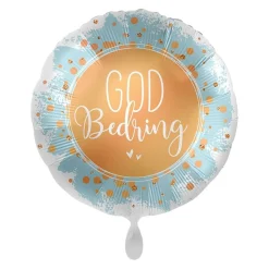 Folieballong Standard God Bedring, Gull og Blå