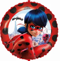 Folieballong Standard, Mirculous Ladybug m/vekt og bånd, 45 cm
