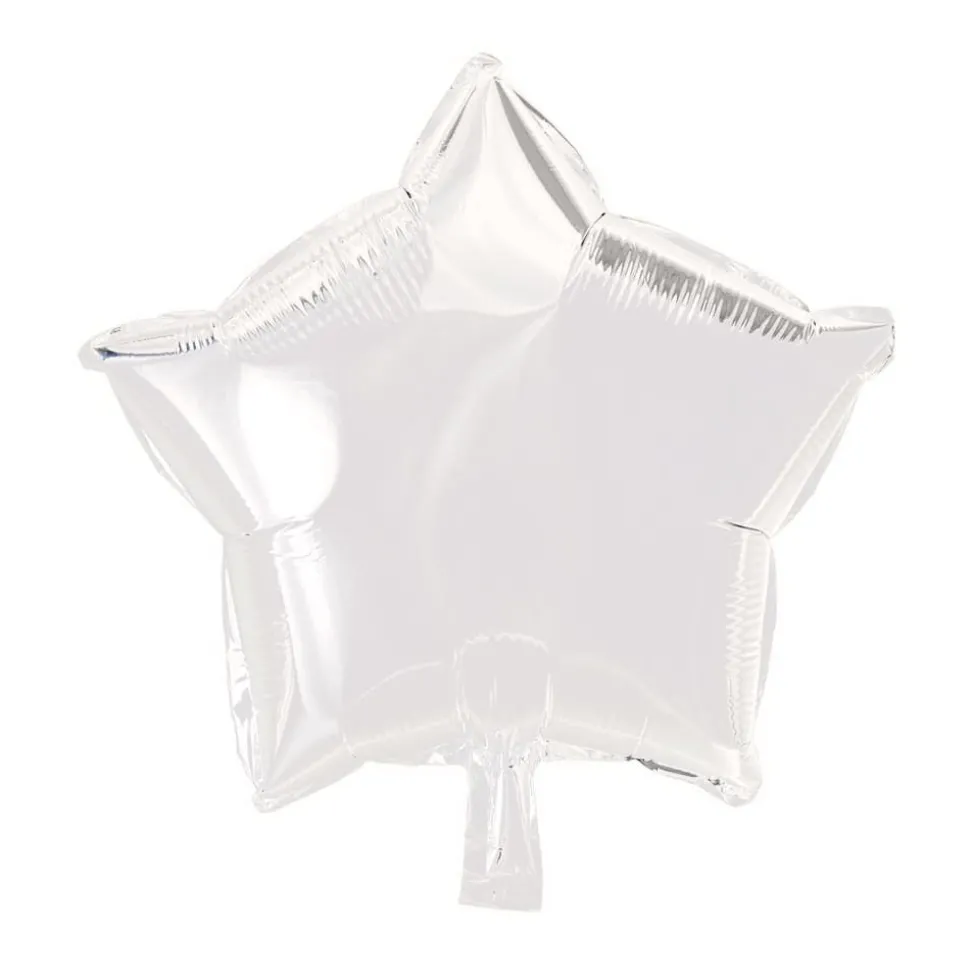 Folieballong Stjerne Hvit, 46 cm