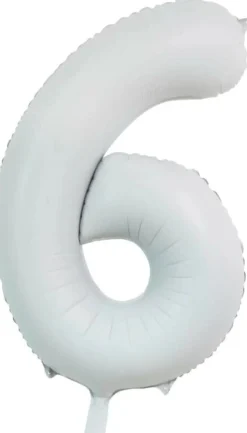 Folieballong Tall Hvit Sateng 86cm