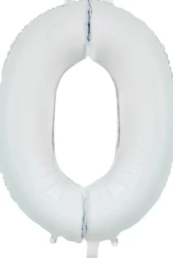 Folieballong Tall Hvit Sateng 86cm