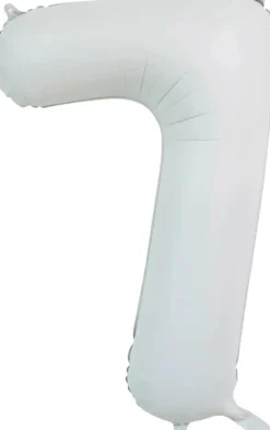 Folieballong Tall Hvit Sateng 86cm