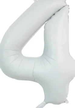 Folieballong Tall Hvit Sateng 86cm