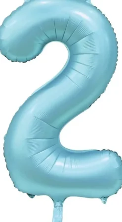Folieballong Tall Sateng Lys Blå 86cm