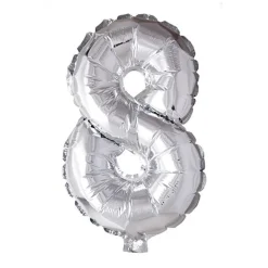 Folieballong Tall Sølv 41cm