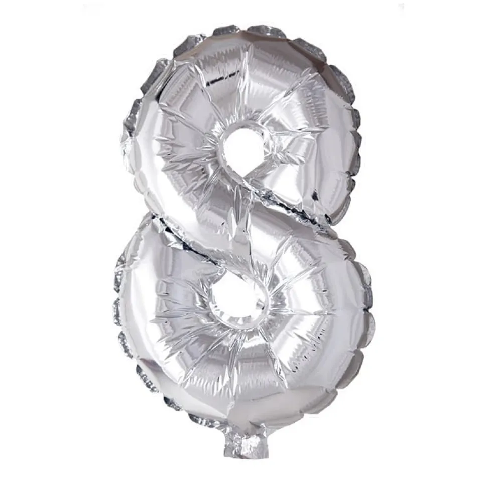 Folieballong Tall Sølv 41cm