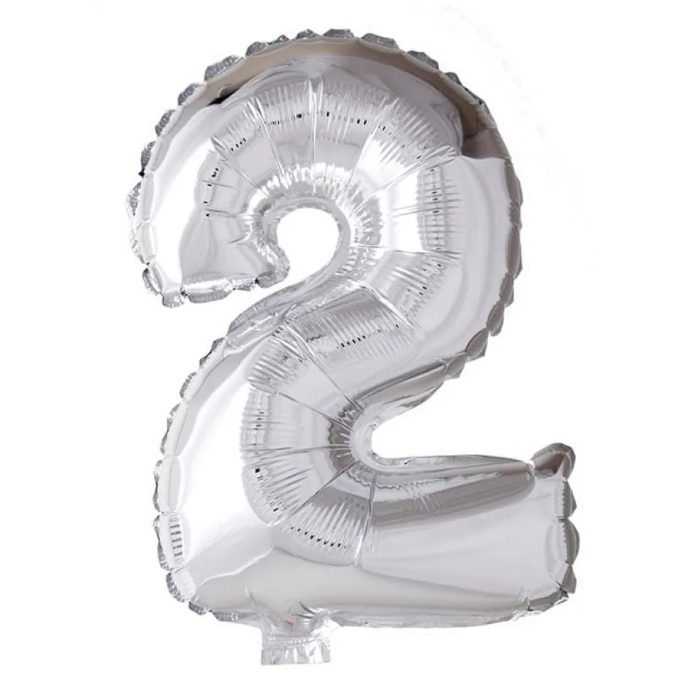 Folieballong Tall Sølv 41cm