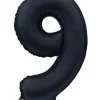 Folieballong Tall Sort Sateng 86cm