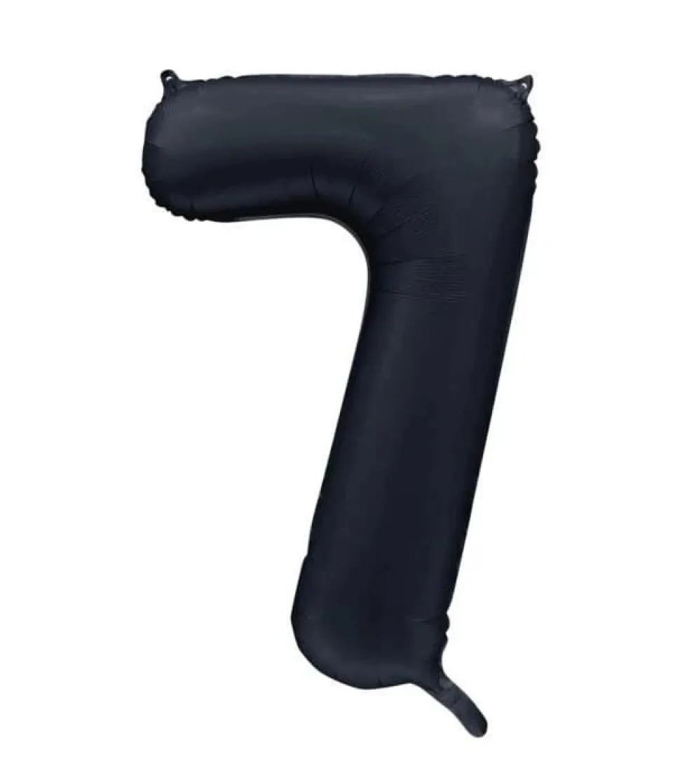 Folieballong Tall Sort Sateng 86cm