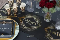 Gatsby bordløper 30cm, 5m svart