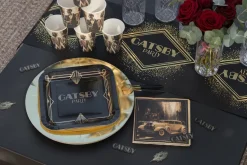 Gatsby tallerken sort, 10stk