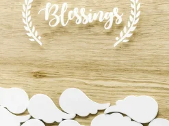 Gjestebok i tre Blessings m/30 hvite vinger