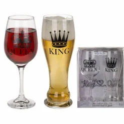 Glass Set, King og Queen