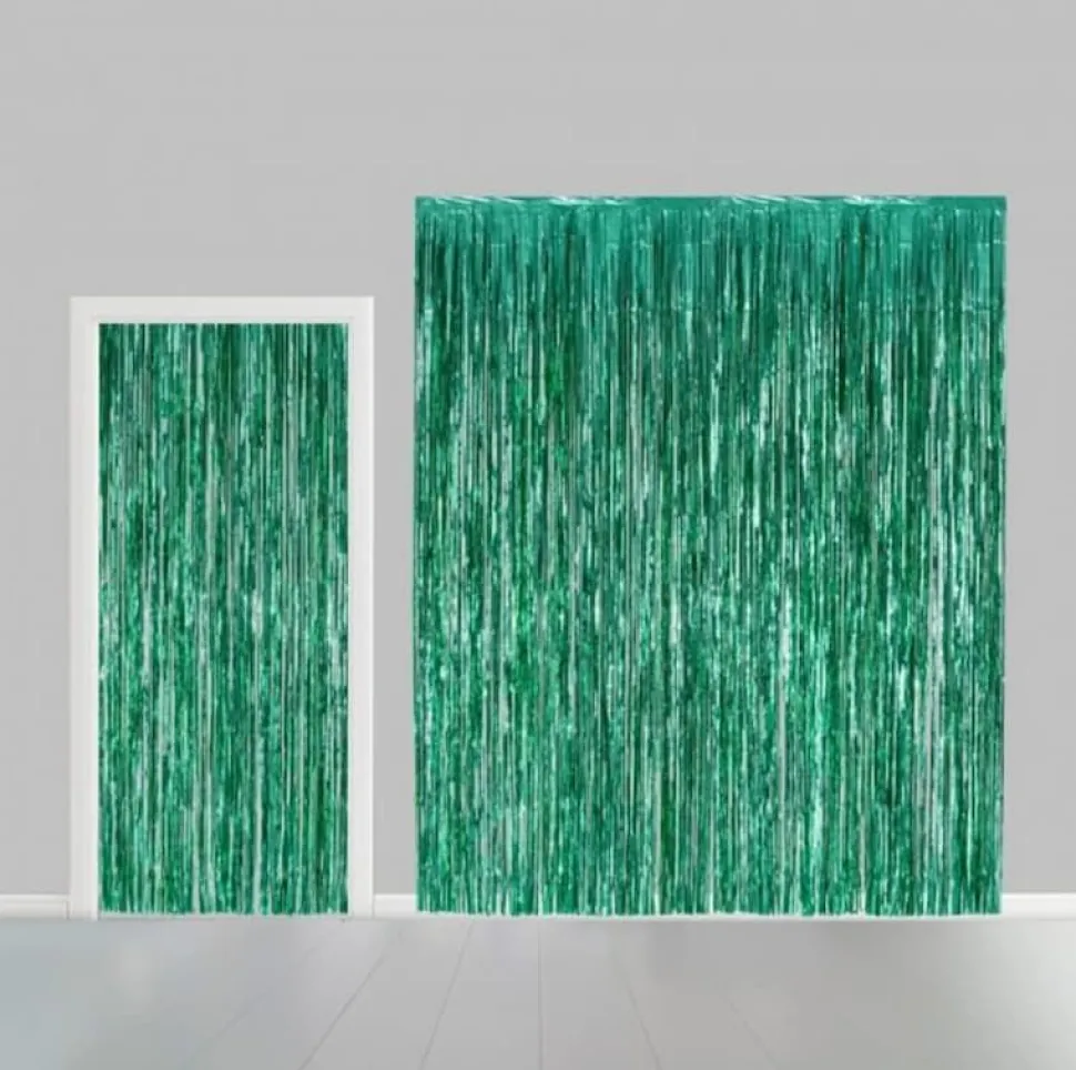 Glittergardin Grønn, 100 x 240 cm
