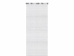 Glittergardin Sølv Stjerner, 100 x 245 cm