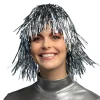 Glitterparykk sølv