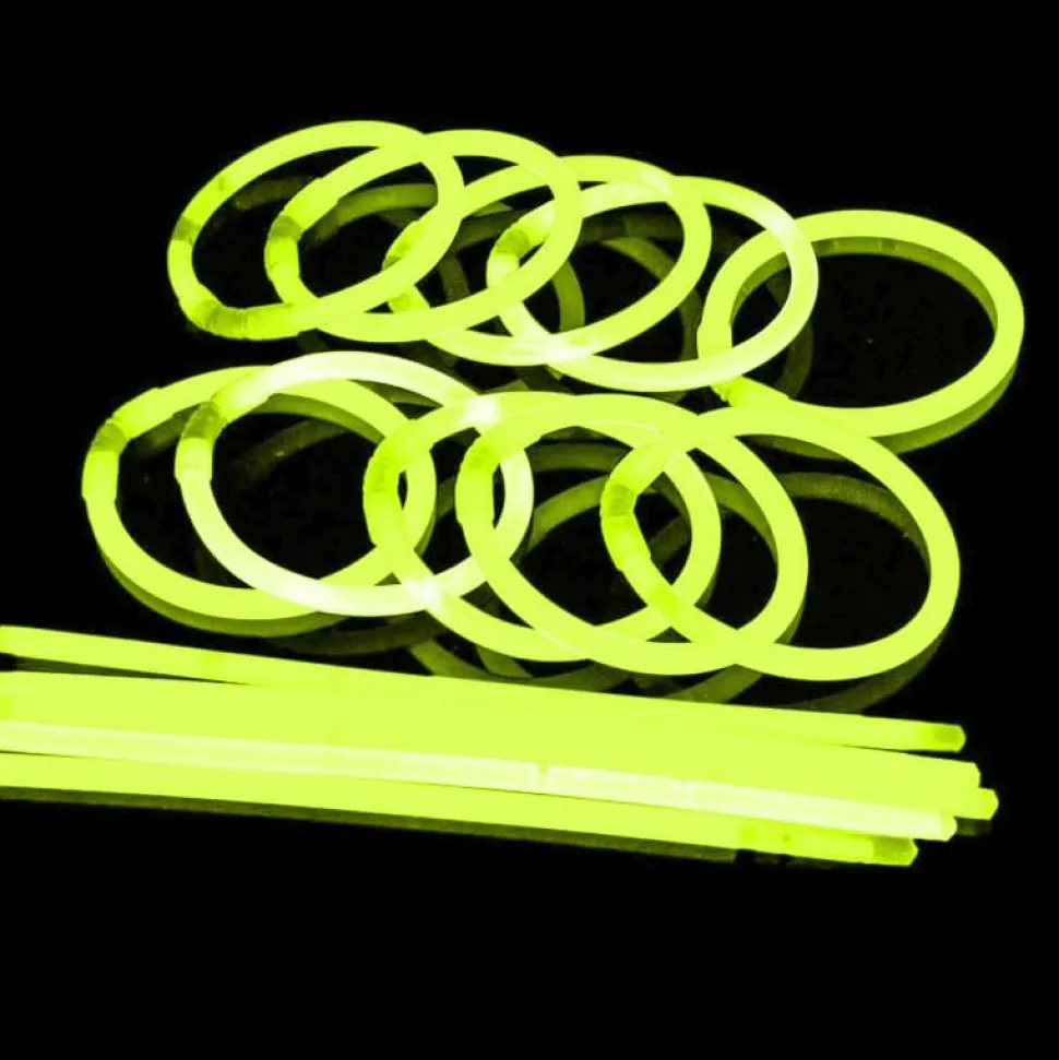 Glowstick Armbånd gul 100pk