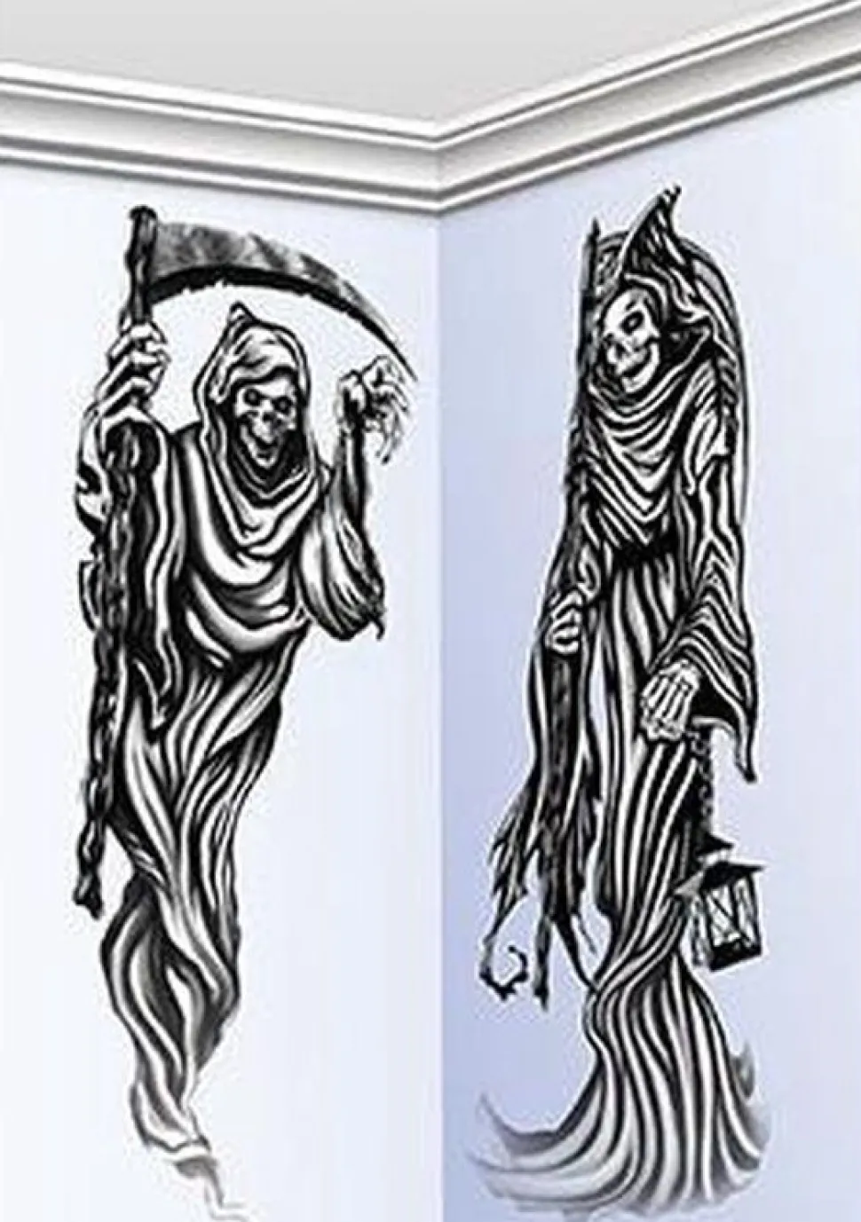 Grim Reaper Veggdekor i Plast 2 stk