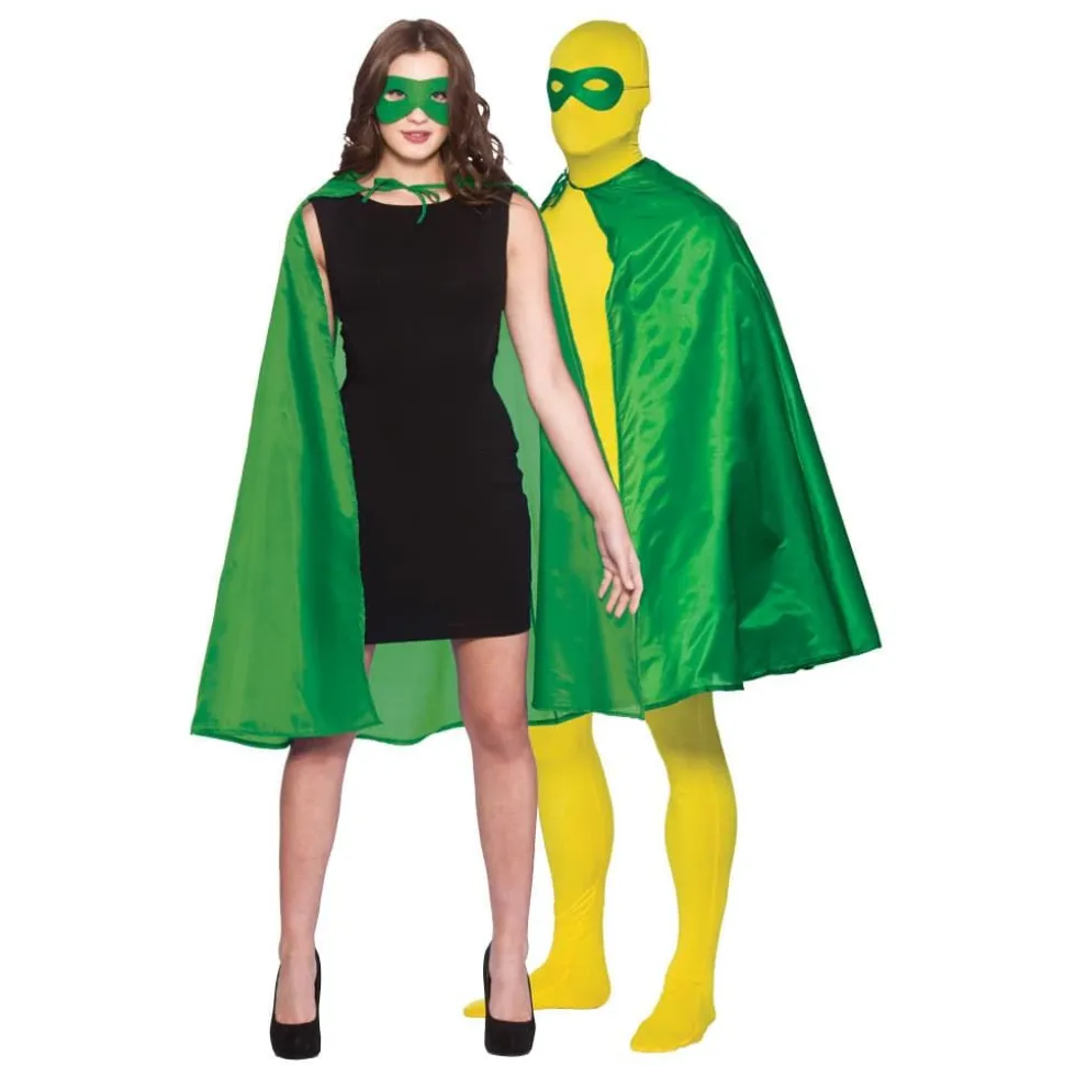 Grønn Superhelt Kappe & Maske