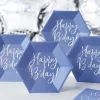 Happy B'day Asjett Blå, 6 stk