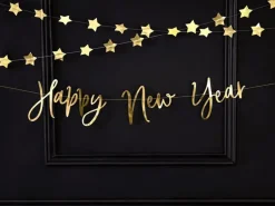 Happy New Year Girlander Gull, 66 x 18 cm