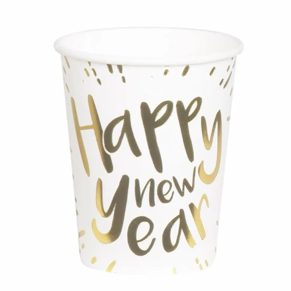 Happy New Year Pappkrus 6 stk