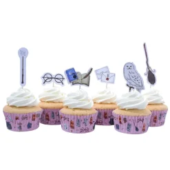 Harry Potter Cupcake Set, Harry Potter, 24 folierte muffinsformer og toppere