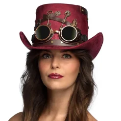 Hatt Keypunk, Burgunder med Briller