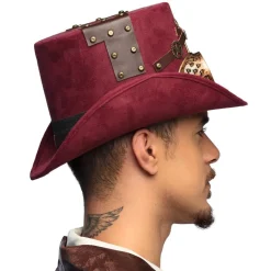 Hatt Keypunk, Burgunder med Briller