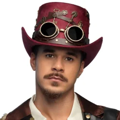 Hatt Keypunk, Burgunder med Briller