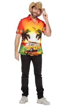 Hawaii Skjorte Hippie Van Oransje