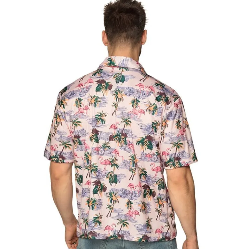Hawaiiskjorte Vintage Flamingo