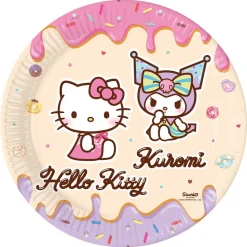 Hello Kitty & Kuromi Tallerkener 8 stk
