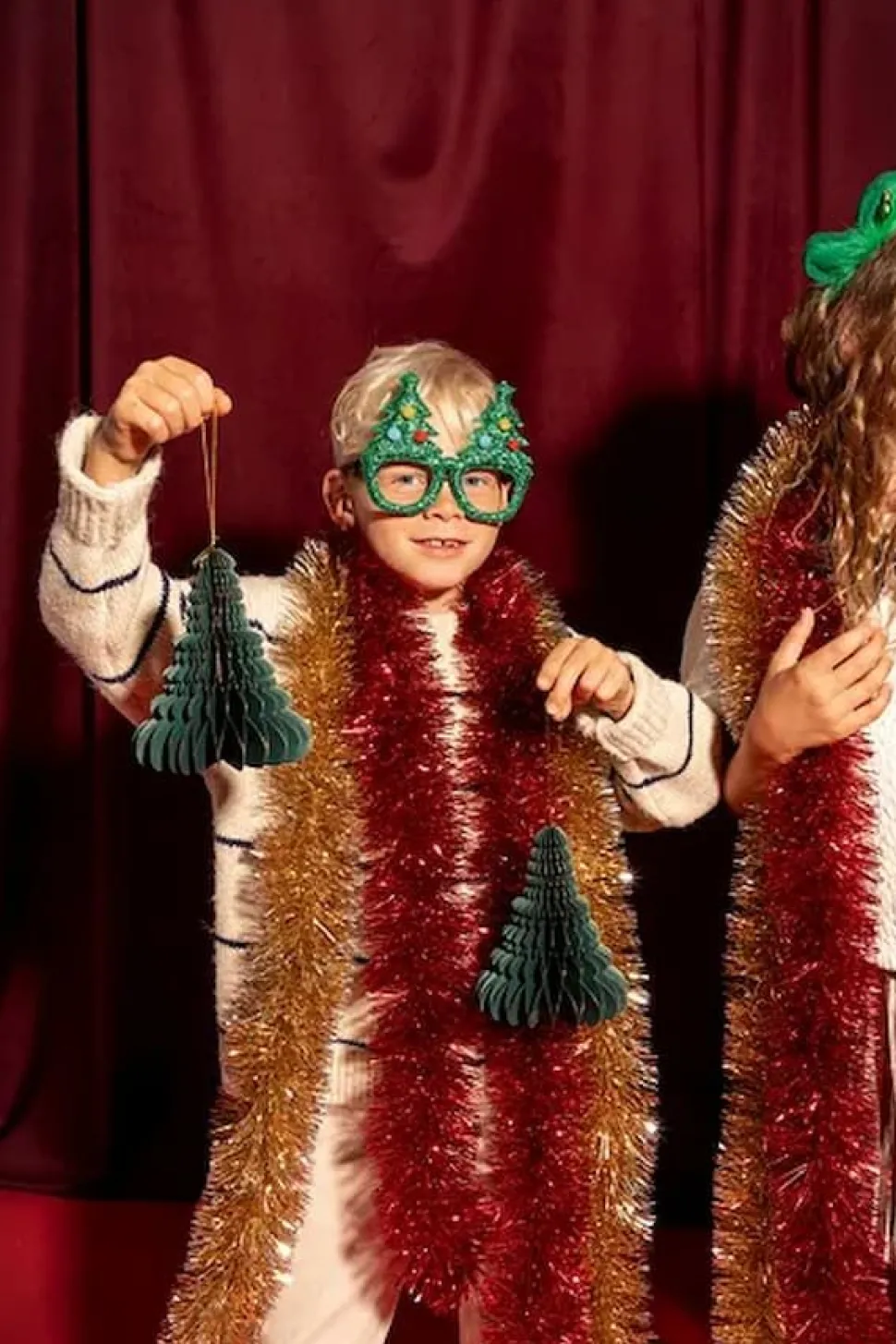 Juletre briller med glitter
