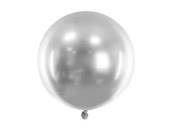 Jumbo Ballong, Glossy Silver, 60 cm