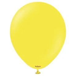 Kalisan Lateksballonger Standard Yellow, 30 cm, 10 stk