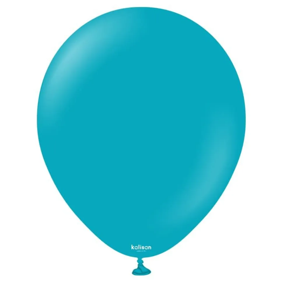 Kalisan Lateksballonger Standard Turquoise, 30 cm, 10 stk