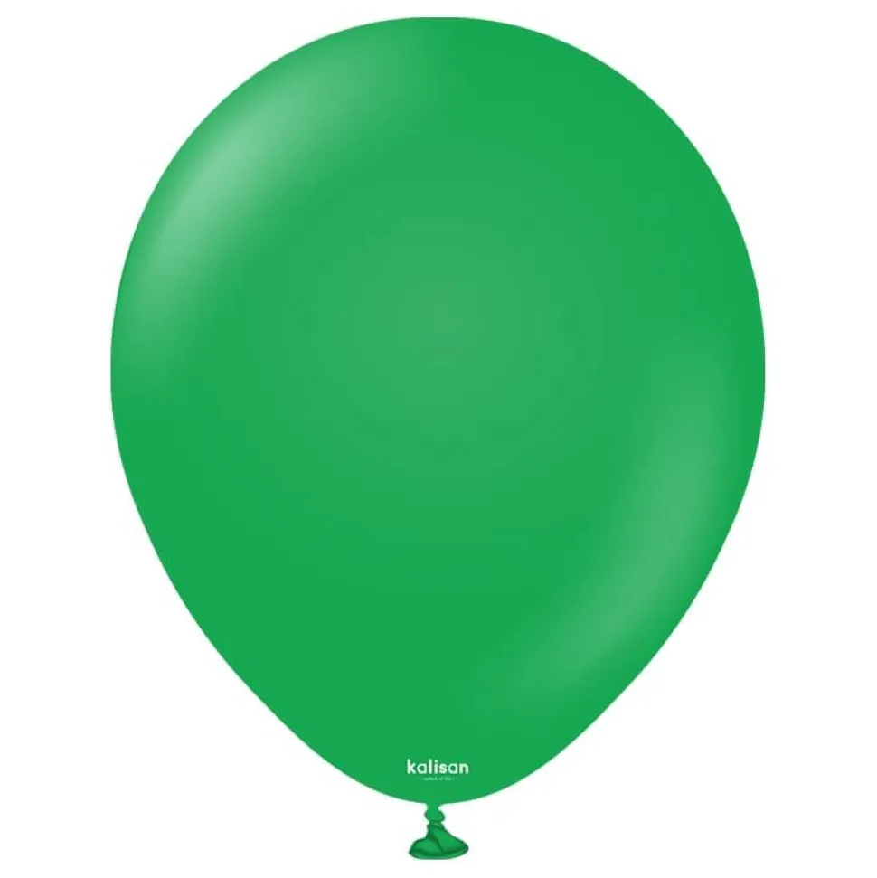 Kalisan Lateksballonger Standard Green, 30 cm, 10 stk